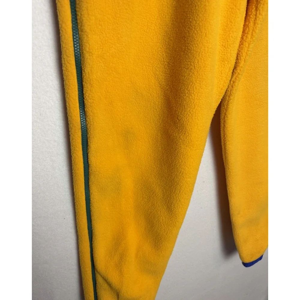 The North Face Colorblock Fleece Jogger Side Zipper Yellow Pants Men's Size L
